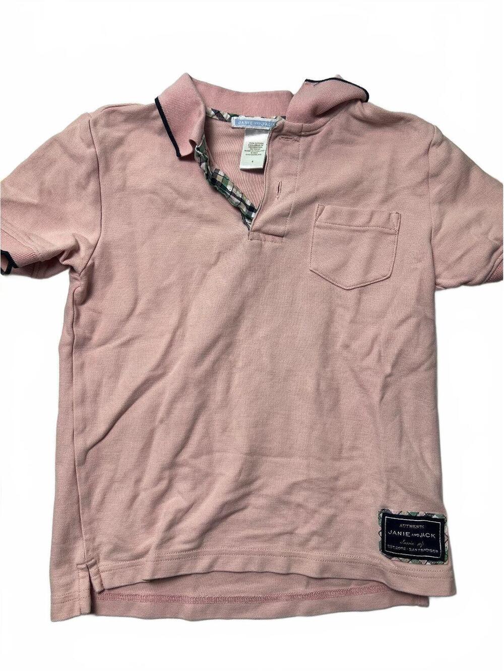 Janie and Jack Pink Polo Shirt Boys Size 5